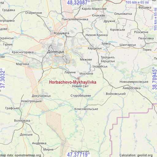 Horbachevo-Mykhaylivka on map