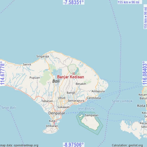 Banjar Kedisan on map