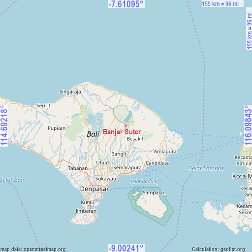 Banjar Suter on map