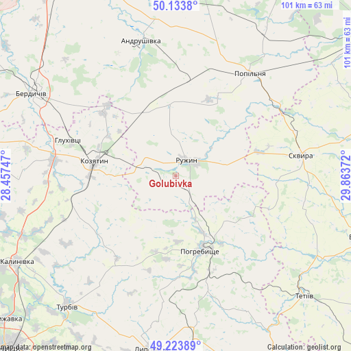 Golubivka on map