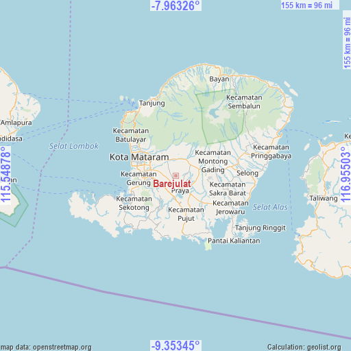 Barejulat on map