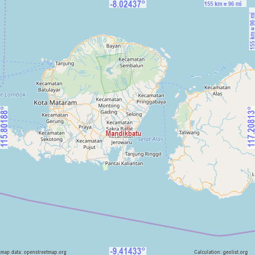 Mandikbatu on map