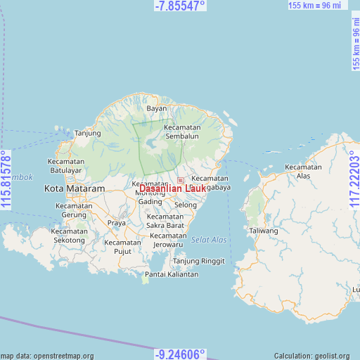 Dasanlian Lauk on map