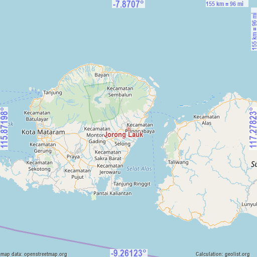 Jorong Lauk on map