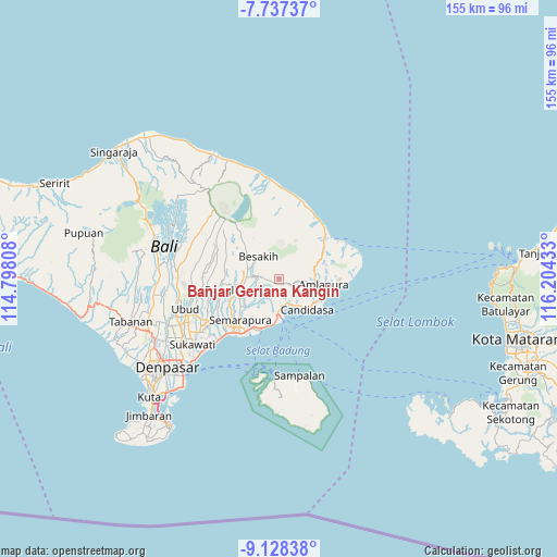 Banjar Geriana Kangin on map