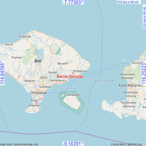 Banjar Kelodan on map