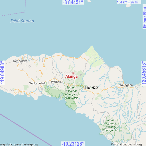 Alanga on map