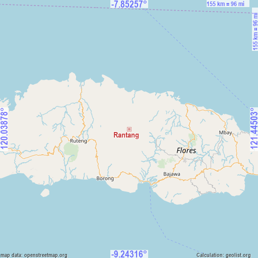 Rantang on map