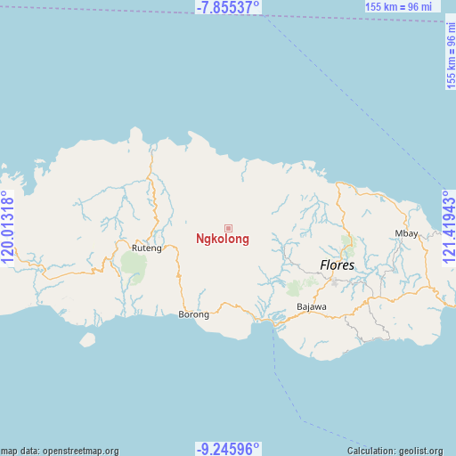 Ngkolong on map