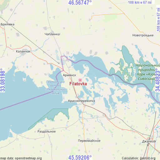 Filatovka on map