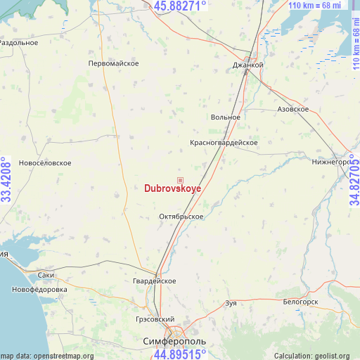 Dubrovskoye on map