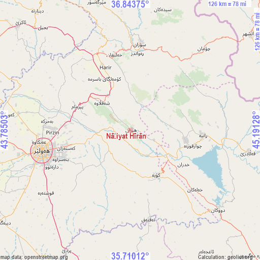 Nāḩiyat Hīrān on map