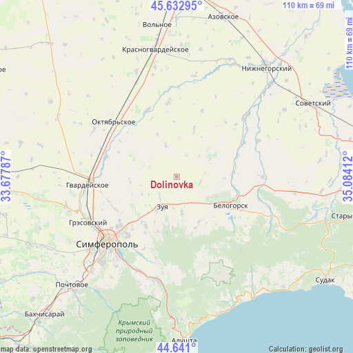 Dolinovka on map