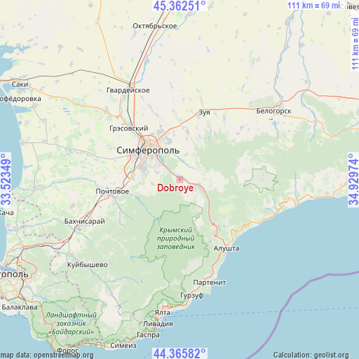 Dobroye on map