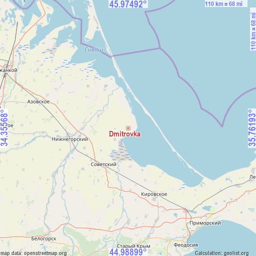 Dmitrovka on map