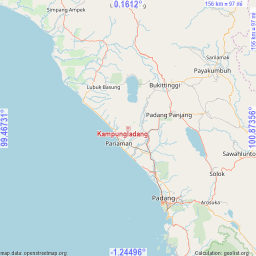 Kampungladang on map