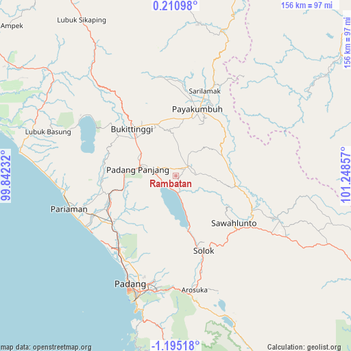 Rambatan on map