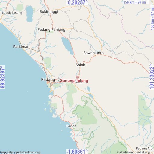 Gunung Talang on map