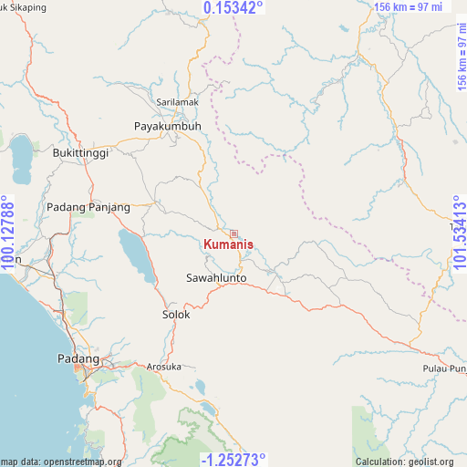 Kumanis on map