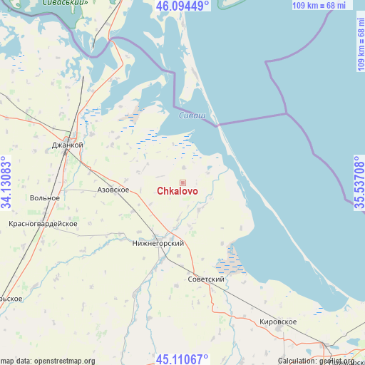 Chkalovo on map
