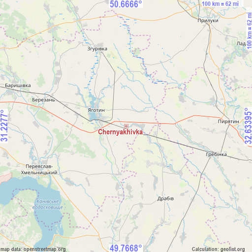 Chernyakhivka on map
