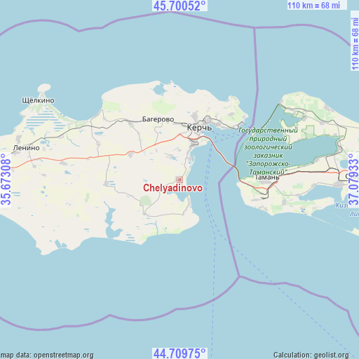 Chelyadinovo on map