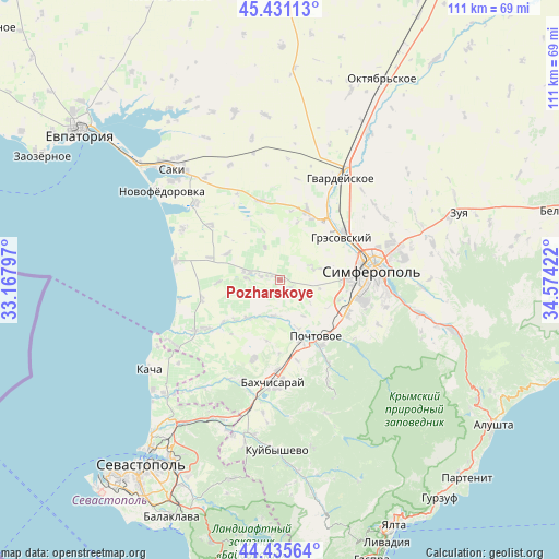 Pozharskoye on map