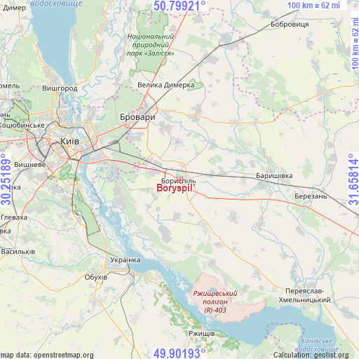 Boryspil’ on map