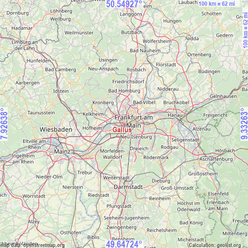 Gallus on map