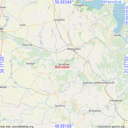 Bohuslav on map