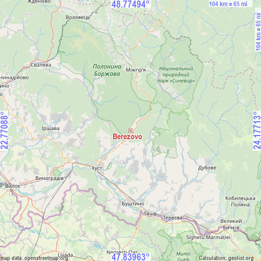Berezovo on map