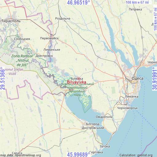 Bilyayivka on map