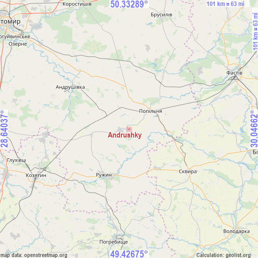 Andrushky on map