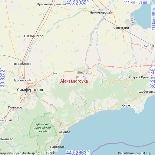 Aleksandrovka on map