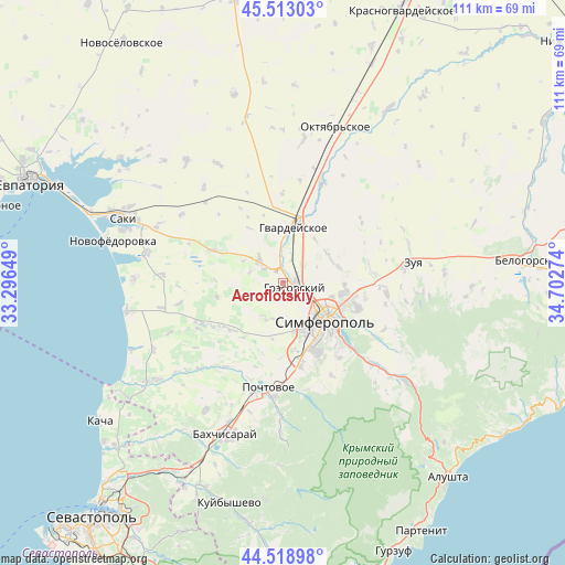 Aeroflotskiy on map
