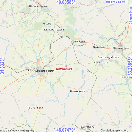 Adzhamka on map