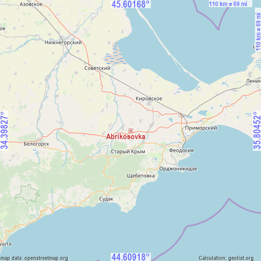 Abrikosovka on map