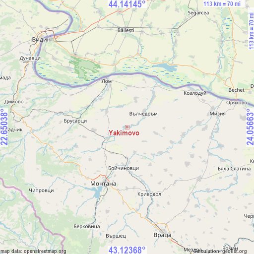 Yakimovo on map