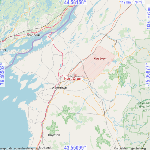 Fort Drum on map