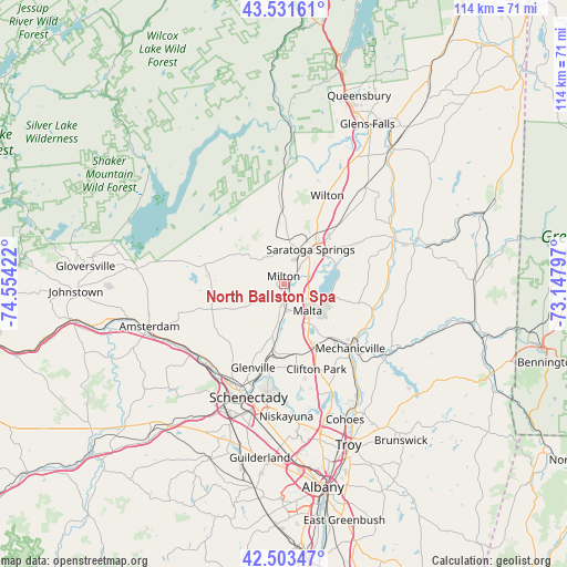 North Ballston Spa on map