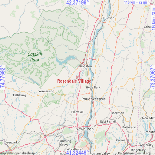 Rosendale Village on map