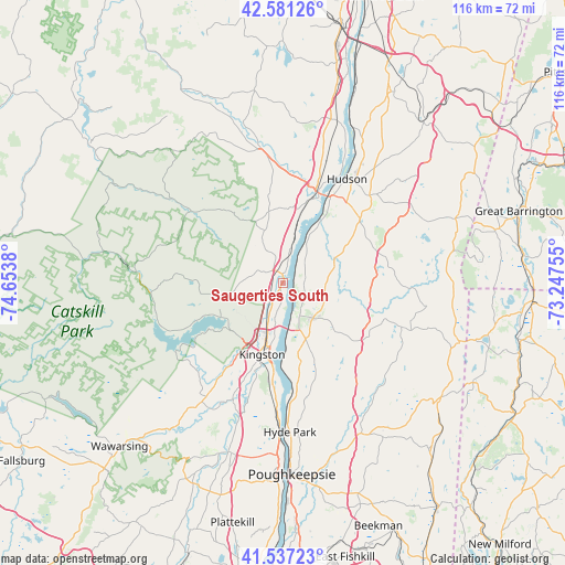 Saugerties South on map
