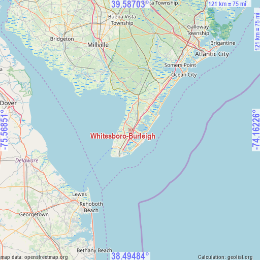 Whitesboro-Burleigh on map