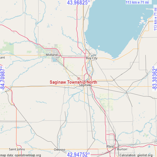 Saginaw Township North on map