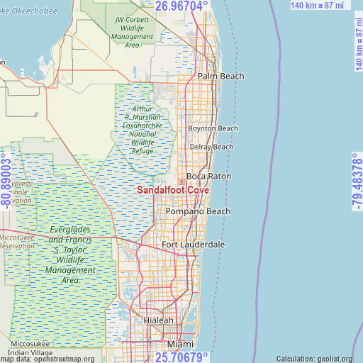 Sandalfoot Cove on map