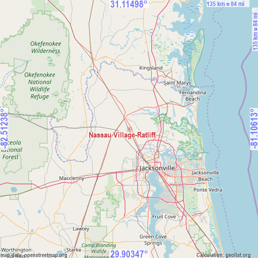 Nassau Village-Ratliff on map