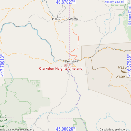 Clarkston Heights-Vineland on map