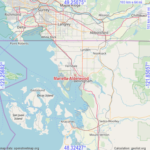 Marietta-Alderwood on map