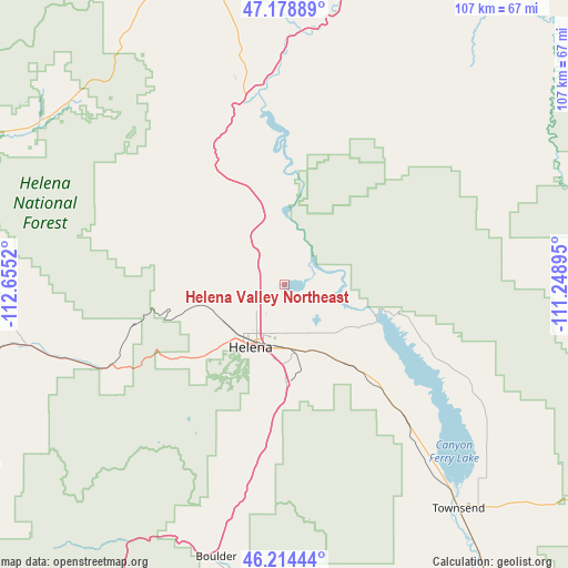 Helena Valley Northeast on map