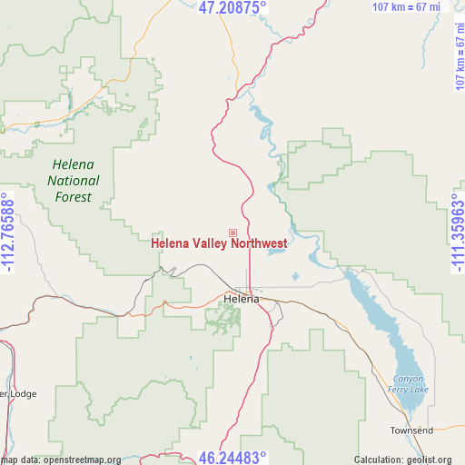 Helena Valley Northwest on map
